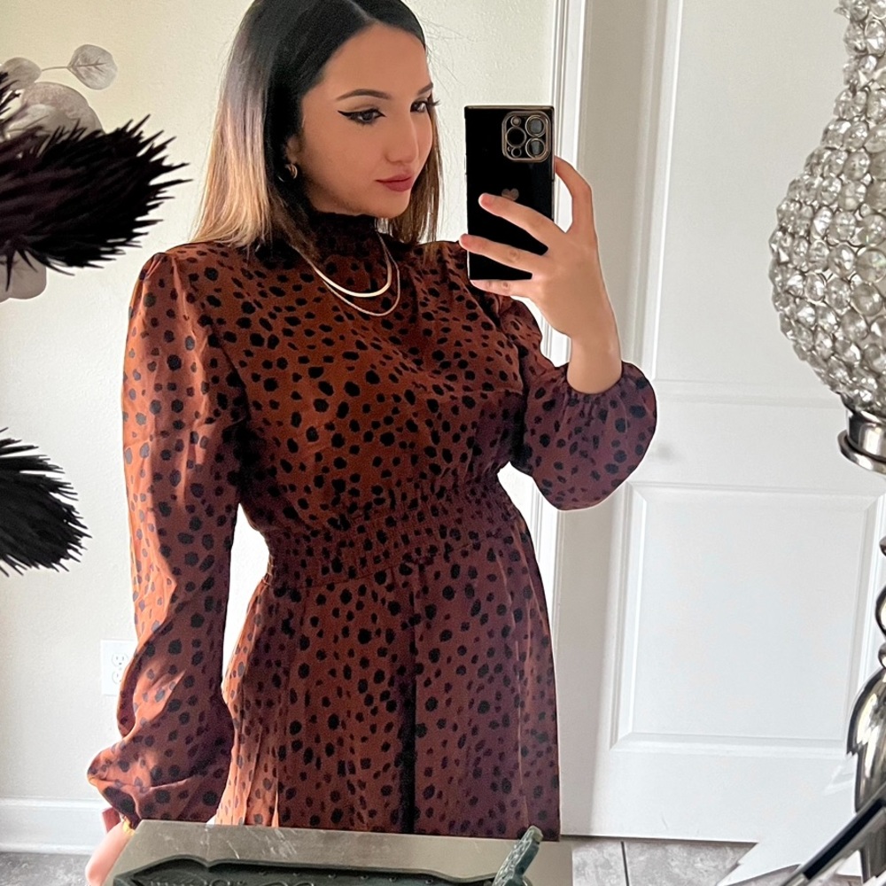 SHEIN high neck mini dress